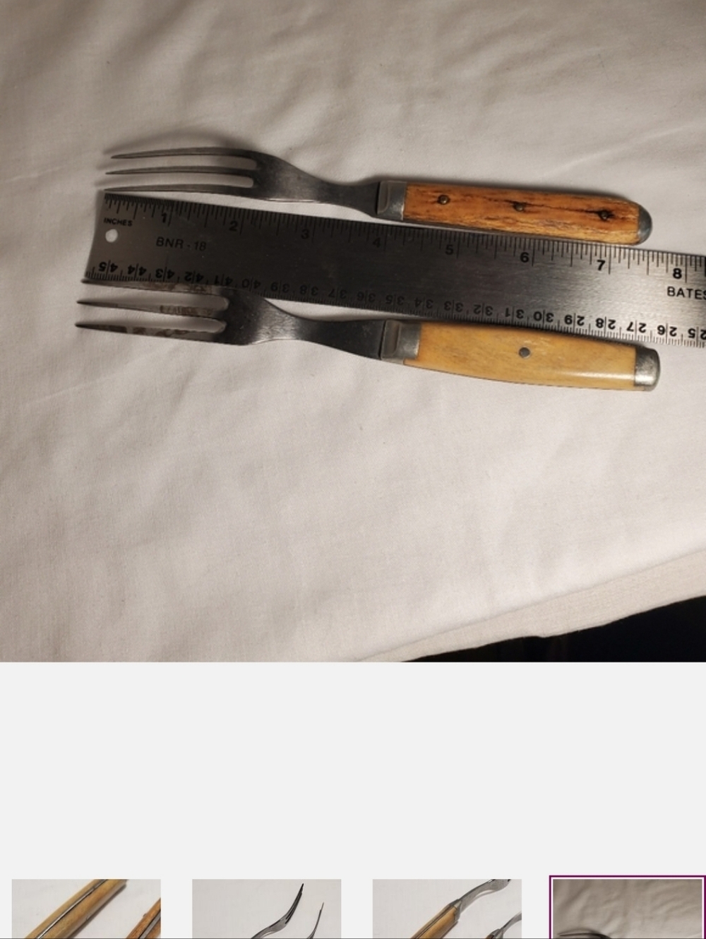 Vtg Lot of Kitchen Tools Garnisher Dough Roller 2 3 Tine Forks Set Measure Cups - Picture 12 of 13